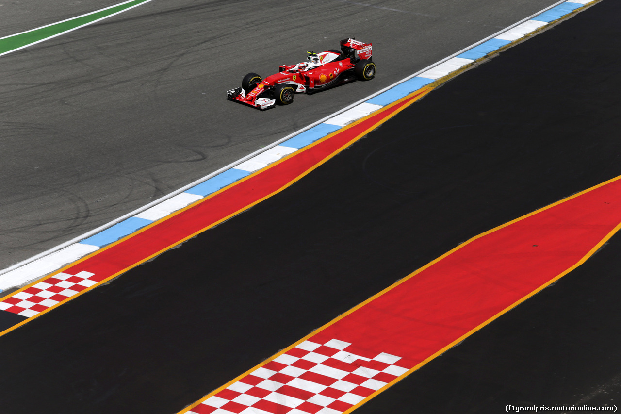 GP GERMANIA, 29.07.2016 - Prove Libere 2, Kimi Raikkonen (FIN) Ferrari SF16-H