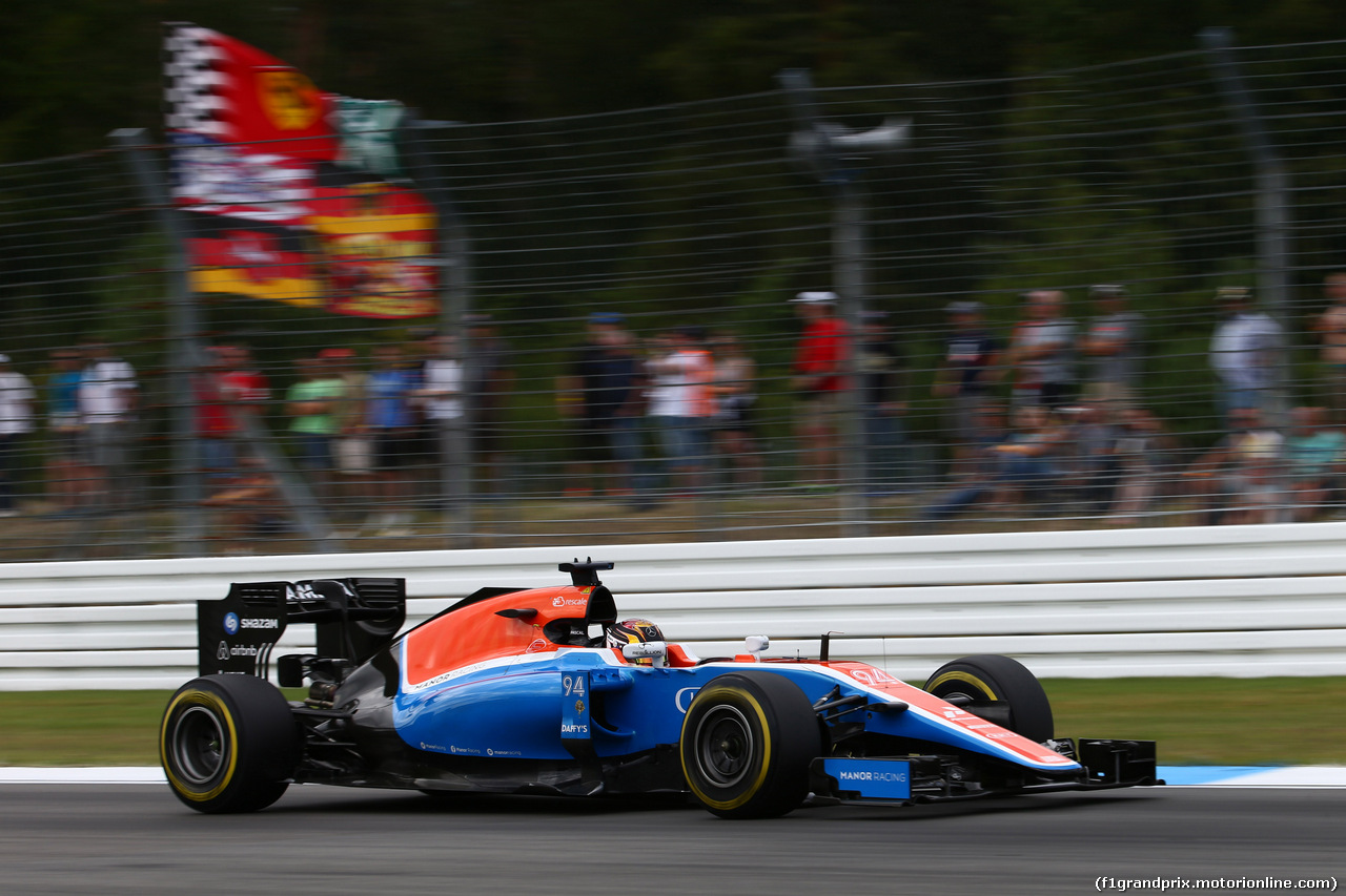 GP GERMANIA, 29.07.2016 - Prove Libere 2, Pascal Wehrlein (GER) Manor Racing MRT05