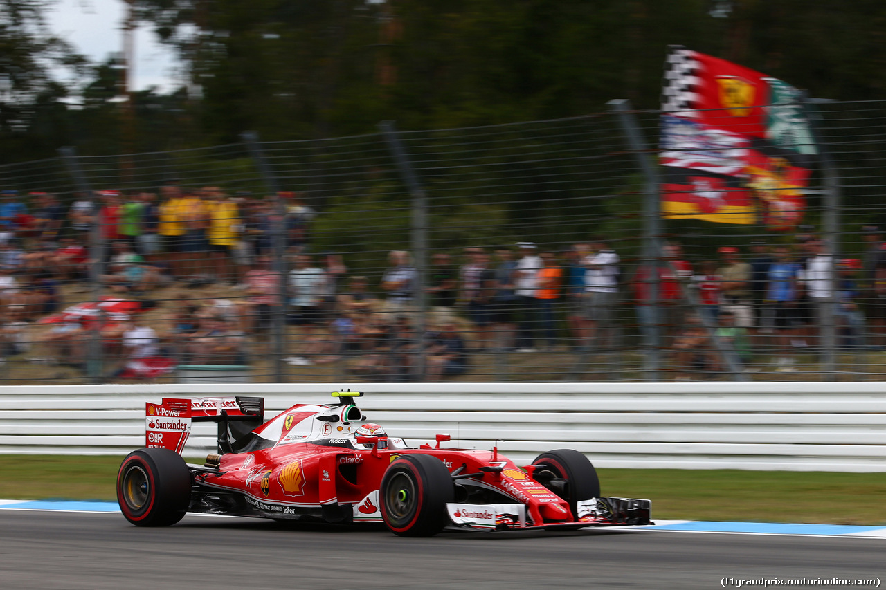 GP GERMANIA, 29.07.2016 - Prove Libere 2, Kimi Raikkonen (FIN) Ferrari SF16-H