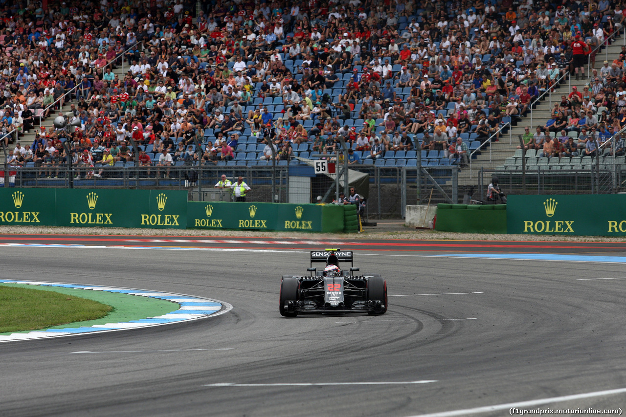 GP GERMANIA, 29.07.2016 - Prove Libere 2, Jenson Button (GBR)  McLaren Honda MP4-31
