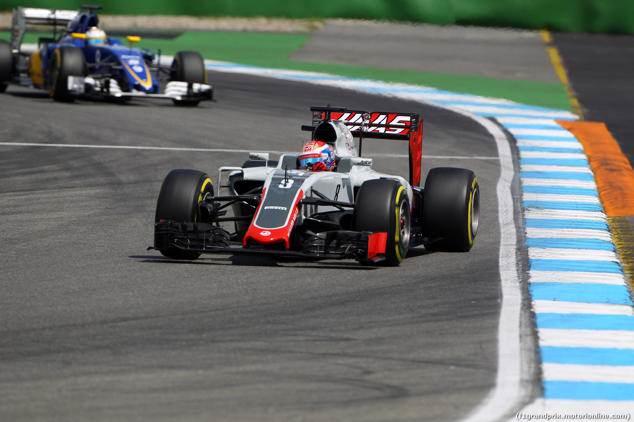 GP GERMANIA, 29.07.2016 - Prove Libere 2, Romain Grosjean (FRA) Haas F1 Team VF-16