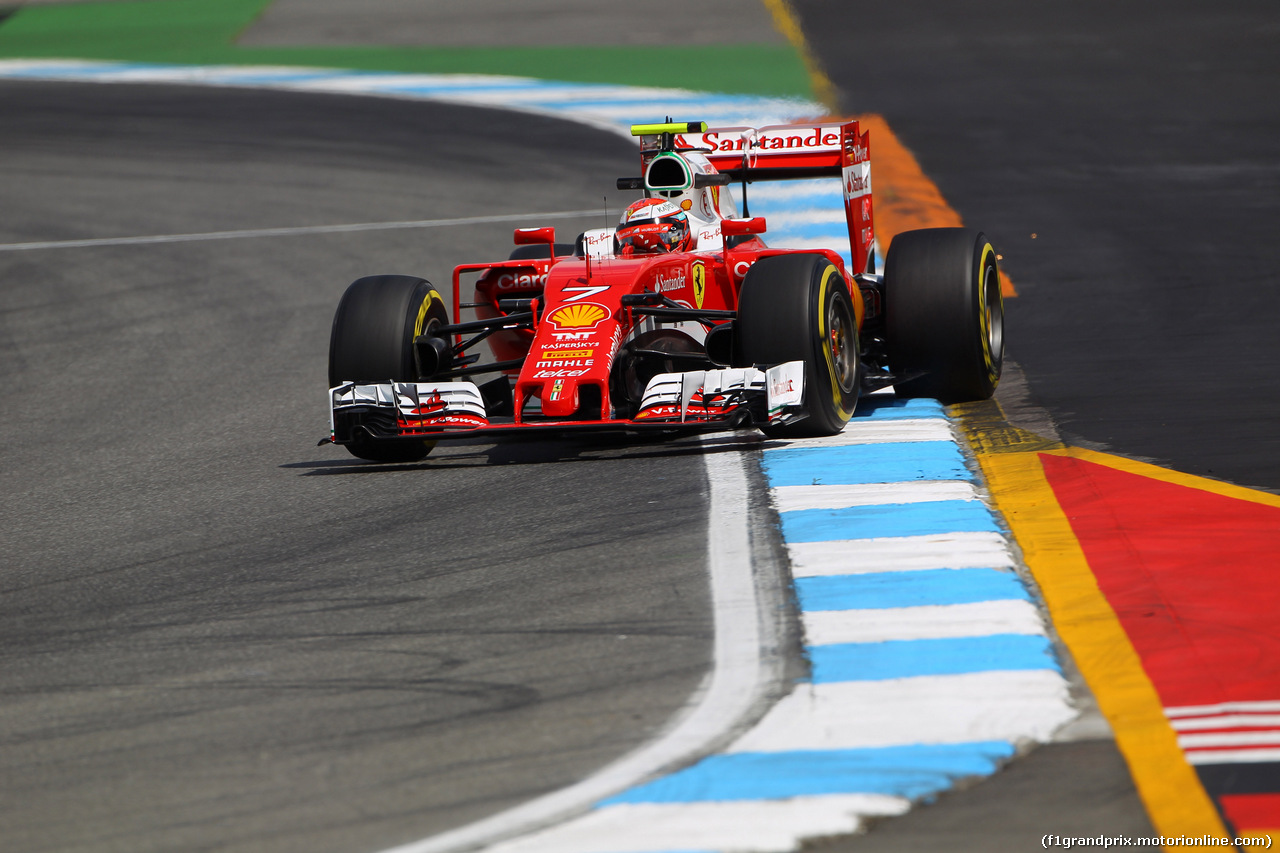 GP GERMANIA, 29.07.2016 - Prove Libere 2, Kimi Raikkonen (FIN) Ferrari SF16-H