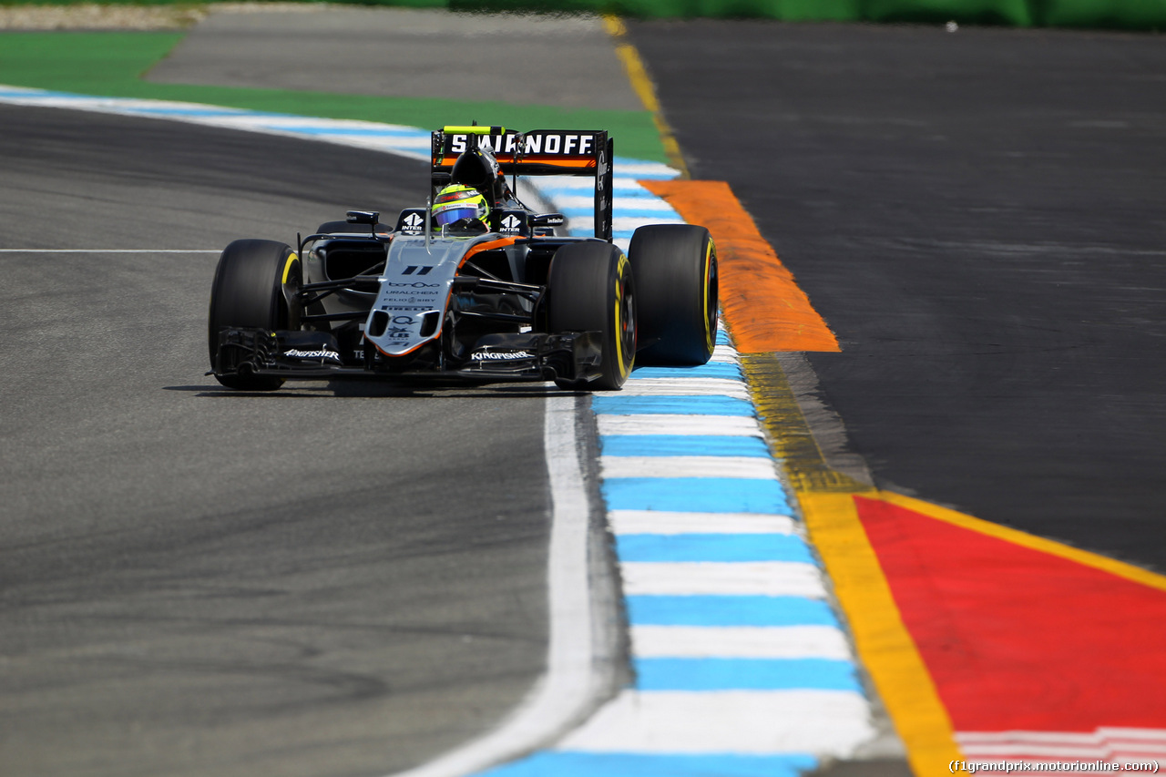 GP GERMANIA, 29.07.2016 - Prove Libere 2, Sergio Perez (MEX) Sahara Force India F1 VJM09