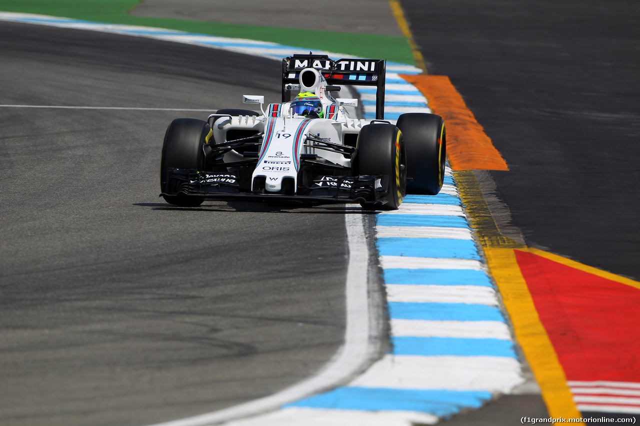 GP GERMANIA, 29.07.2016 - Prove Libere 2, Felipe Massa (BRA) Williams FW38