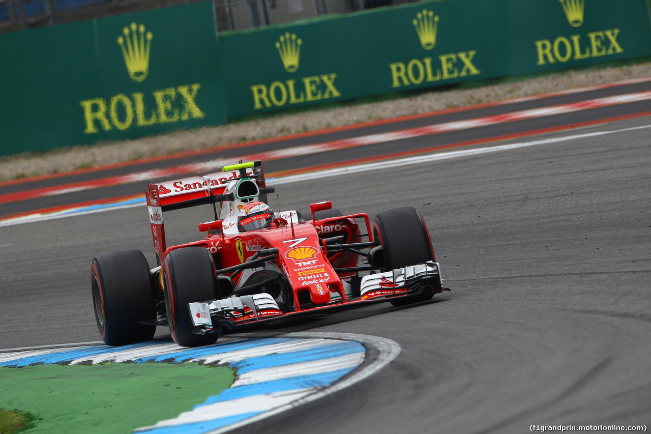 GP GERMANIA, 29.07.2016 - Prove Libere 2, Kimi Raikkonen (FIN) Ferrari SF16-H