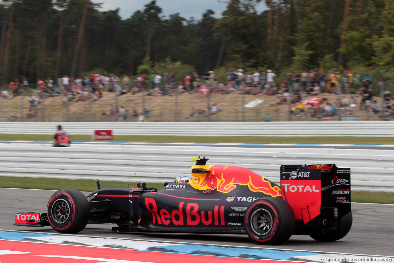 GP GERMANIA, 29.07.2016 - Prove Libere 2, Max Verstappen (NED) Red Bull Racing RB12