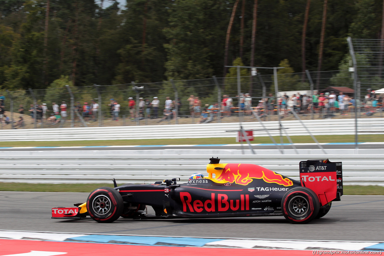 GP GERMANIA, 29.07.2016 - Prove Libere 2, Daniel Ricciardo (AUS) Red Bull Racing RB12