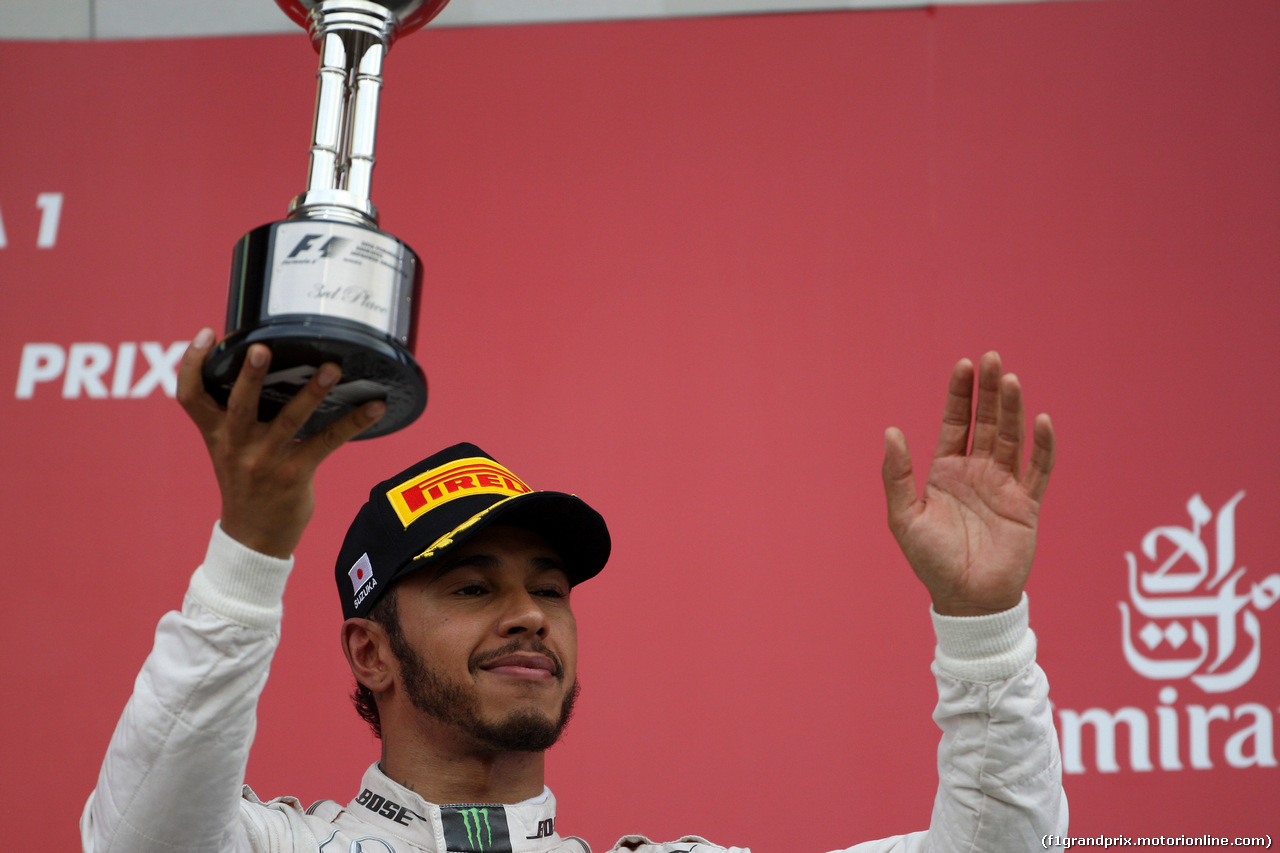 GP GIAPPONE, 09.10.2016 - Gara, terzo Lewis Hamilton (GBR) Mercedes AMG F1 W07 Hybrid
