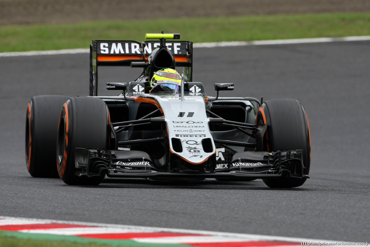 GP GIAPPONE, 08.10.2016 - Prove Libere 3, Sergio Perez (MEX) Sahara Force India F1 VJM09