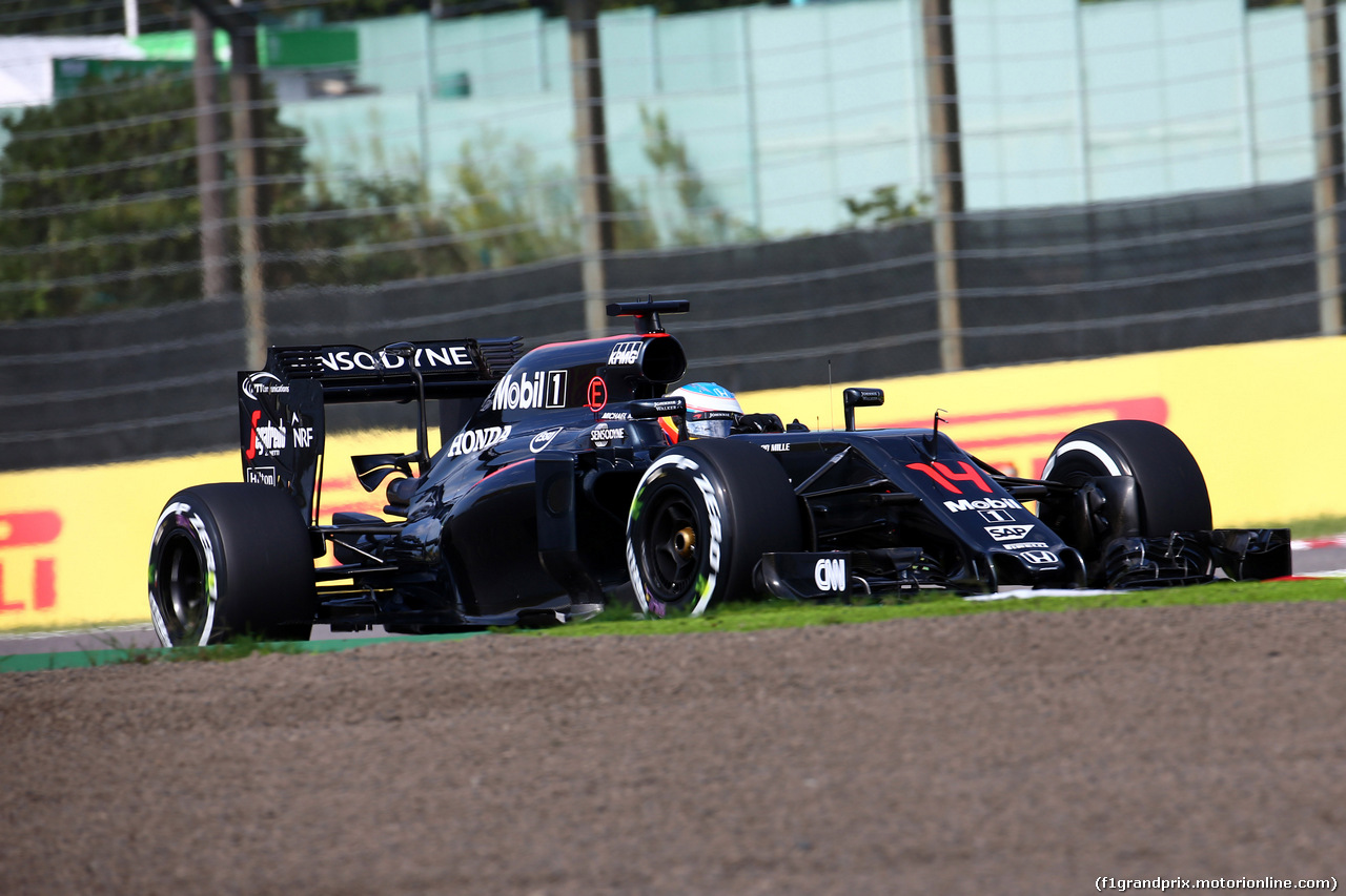 GP GIAPPONE, 07.10.2016 - Prove Libere 1, Fernando Alonso (ESP) McLaren Honda MP4-31