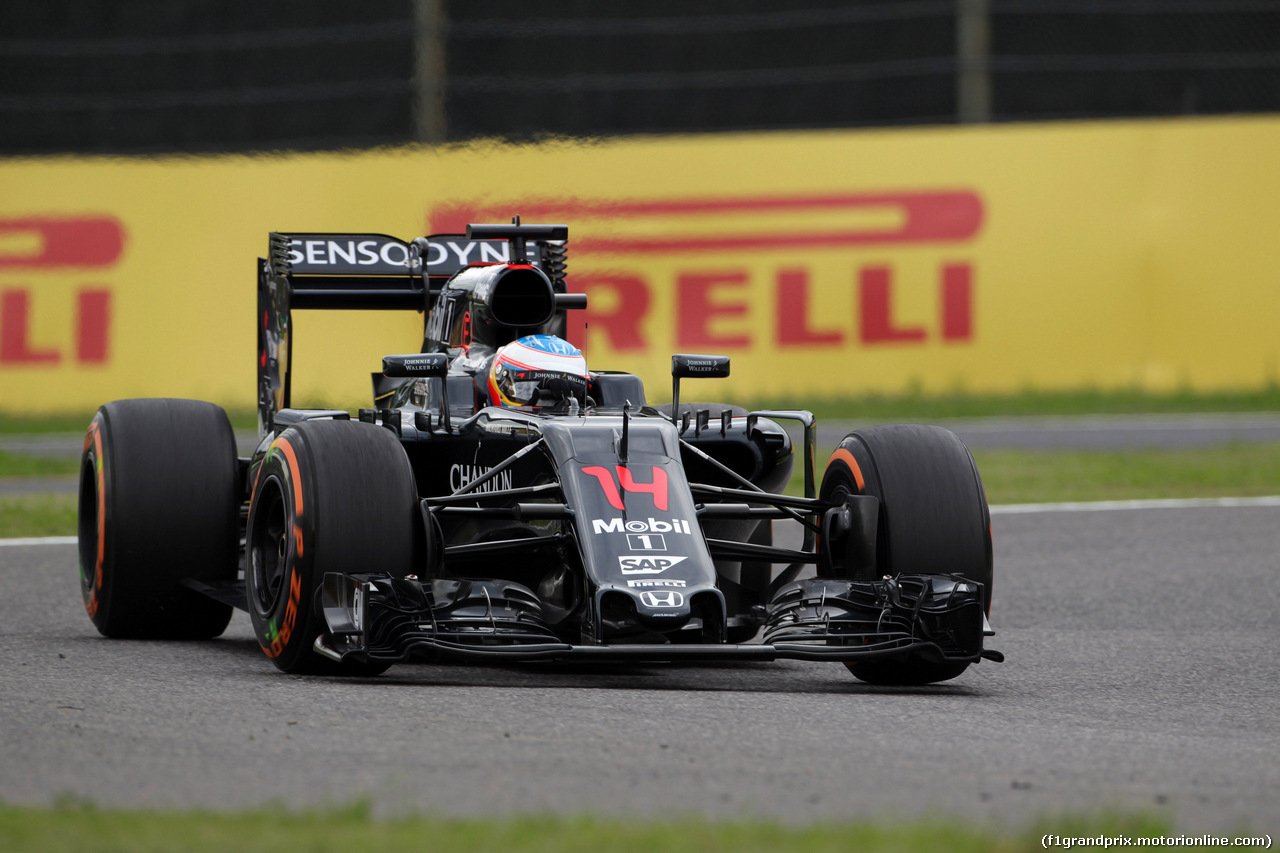 GP GIAPPONE, 07.10.2016 - Prove Libere 2, Fernando Alonso (ESP) McLaren Honda MP4-31