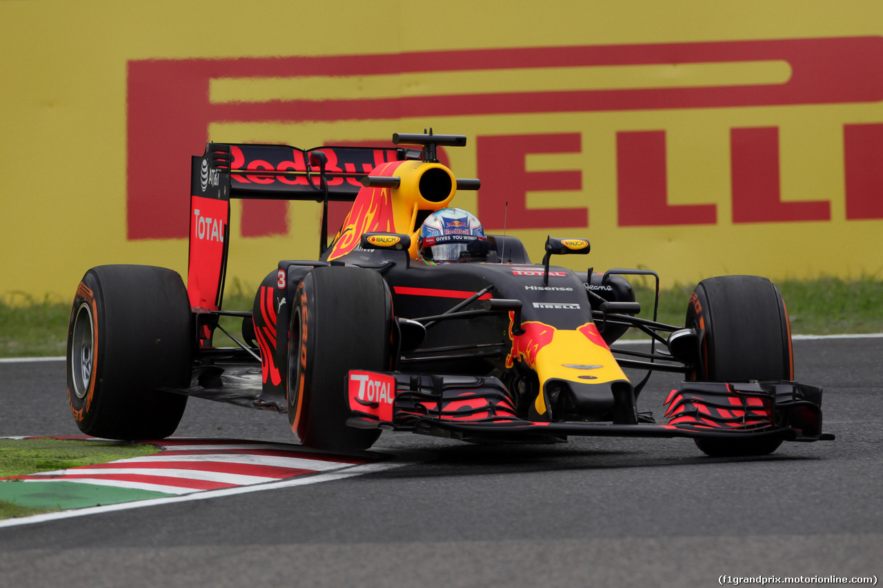 GP GIAPPONE, 07.10.2016 - Prove Libere 2, Daniel Ricciardo (AUS) Red Bull Racing RB12