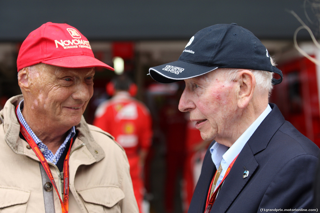 GP GRAN BRETAGNA, 10.07.2016 - Gara, Nikki Lauda (AU), Mercedes e John Surtees (GBR)