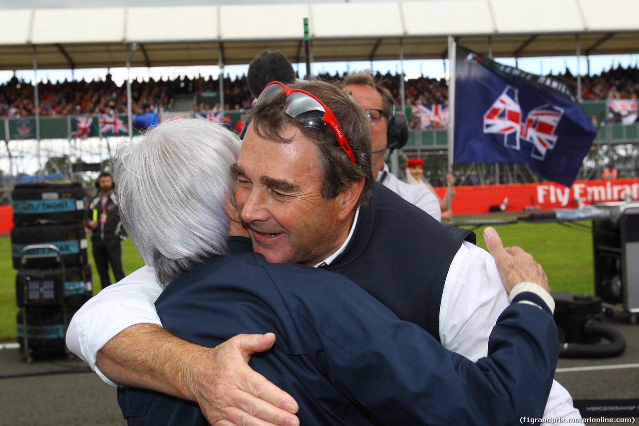 GP GRAN BRETAGNA, 10.07.2016 - Gara, Bernie Ecclestone (GBR), President e CEO of FOM e Nigel Mansell