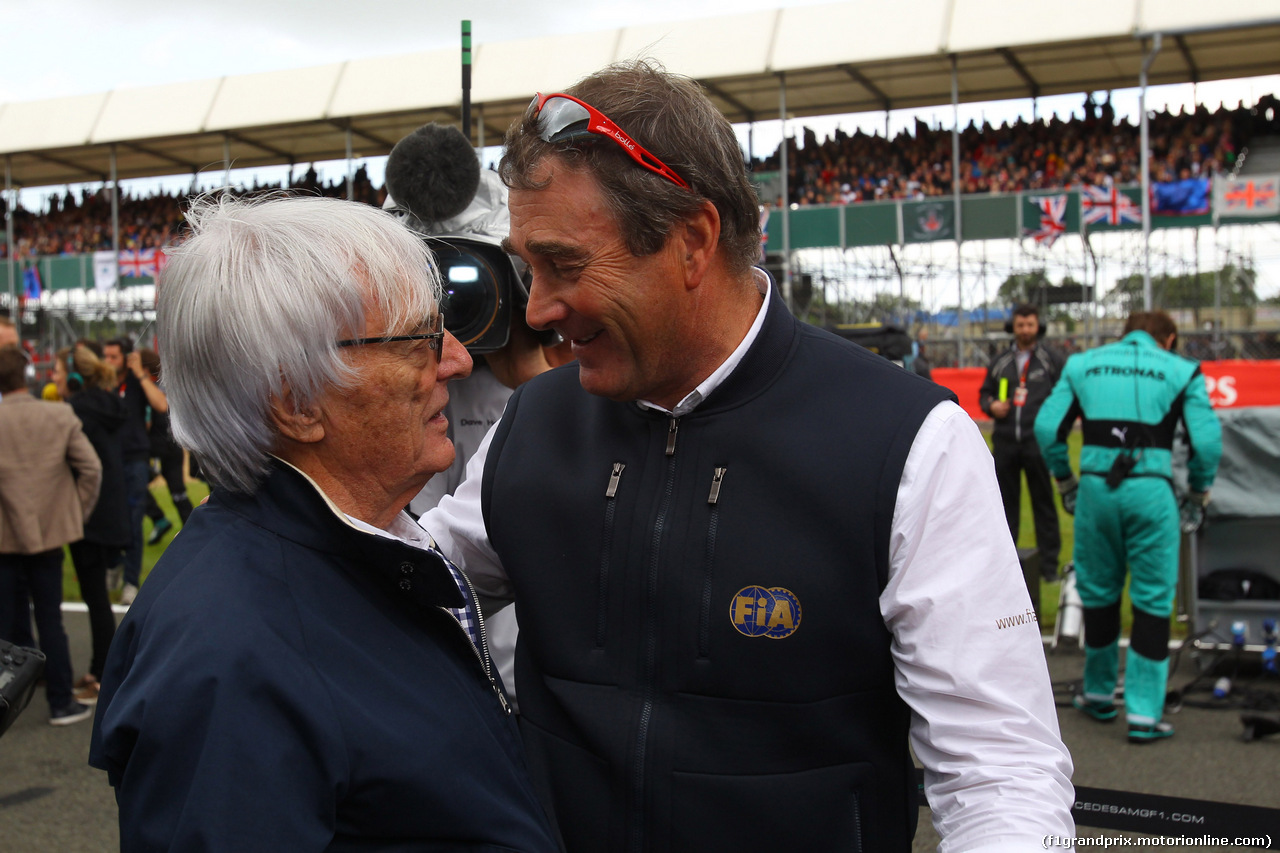 GP GRAN BRETAGNA, 10.07.2016 - Gara, Bernie Ecclestone (GBR), President e CEO of FOM e Nigel Mansell