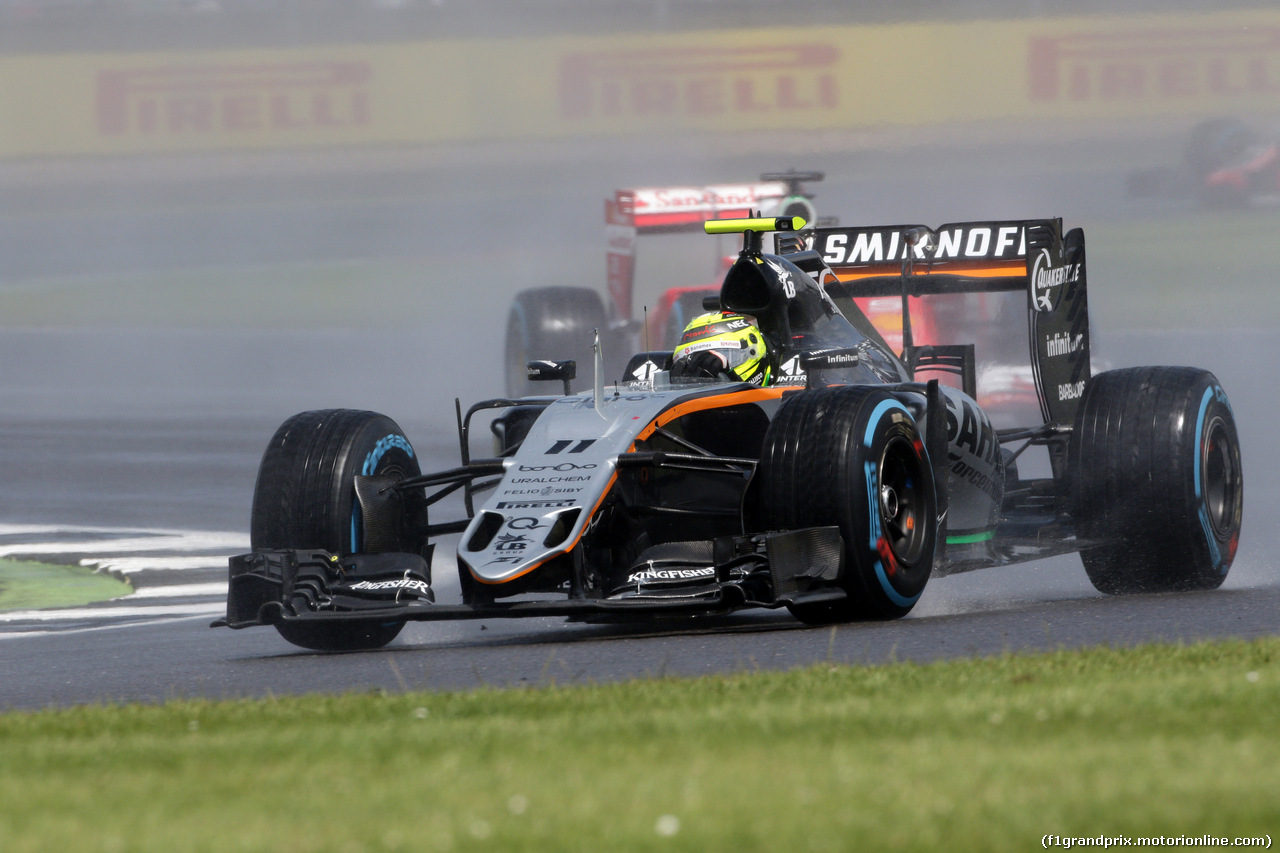 GP GRAN BRETAGNA, 10.07.2016 - Gara, Sergio Perez (MEX) Sahara Force India F1 VJM09