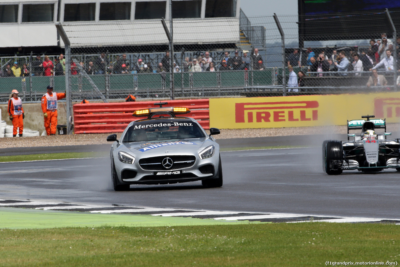 GP GRAN BRETAGNA, 10.07.2016 - Gara, Safety car e Lewis Hamilton (GBR) Mercedes AMG F1 W07 Hybrid