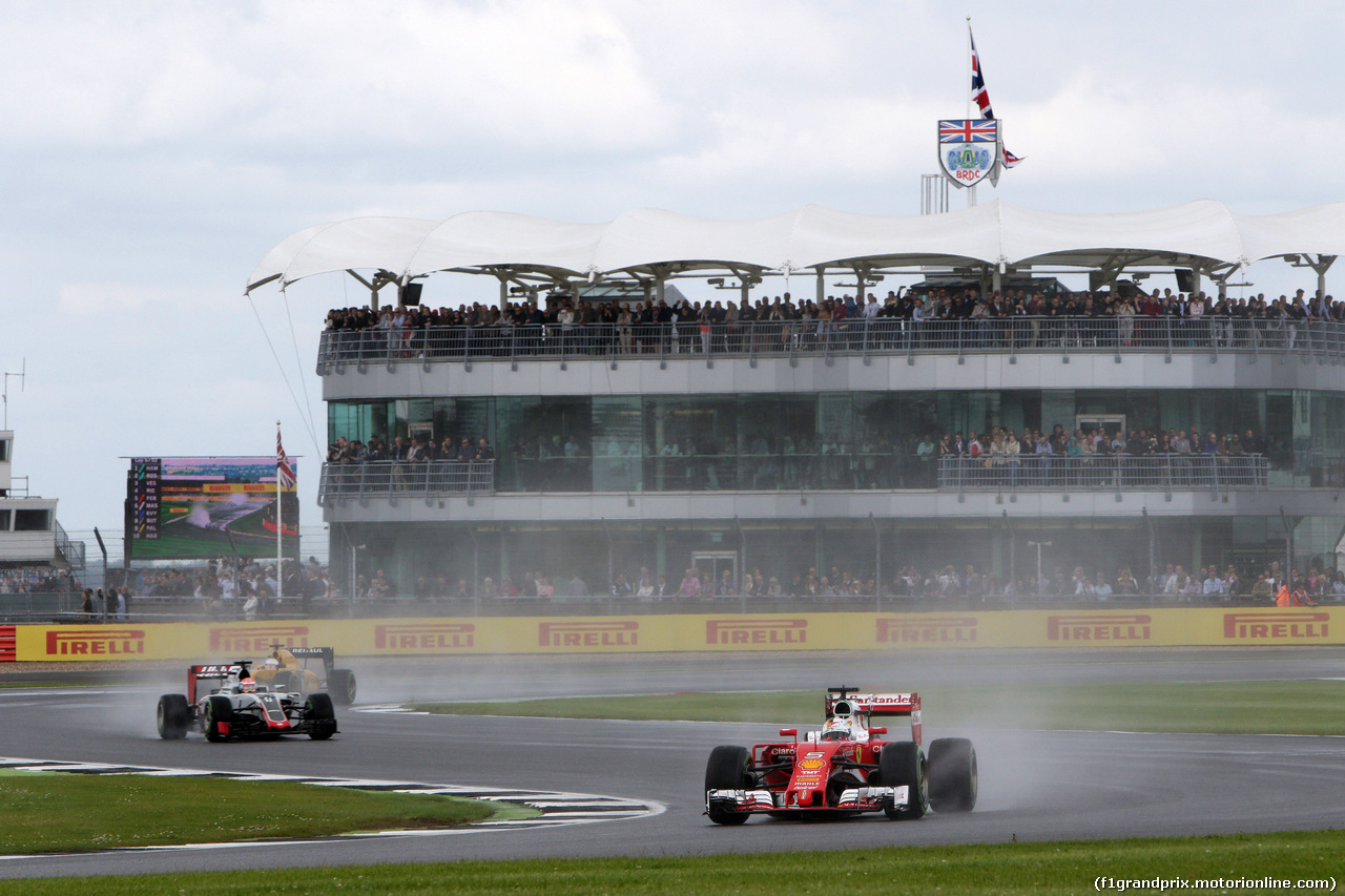 GP GRAN BRETAGNA, 10.07.2016 - Gara, Sebastian Vettel (GER) Ferrari SF16-H