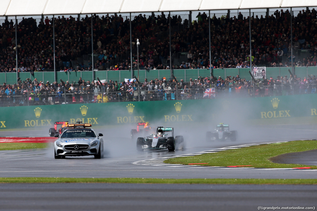 GP GRAN BRETAGNA, 10.07.2016 - Gara, The Start of the race with Safety car