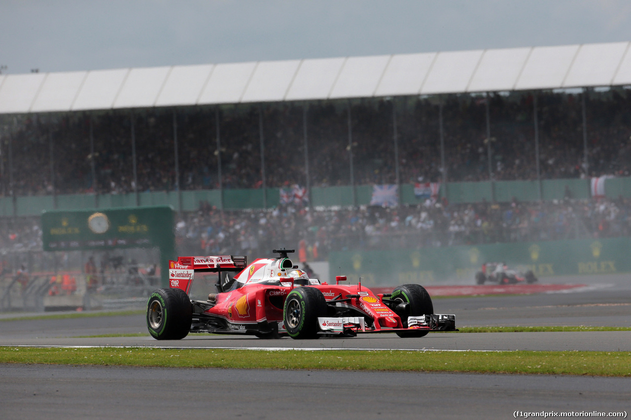 GP GRAN BRETAGNA, 10.07.2016 - Gara, Sebastian Vettel (GER) Ferrari SF16-H