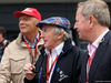 GP GRAN BRETAGNA, 10.07.2016 - Gara, Nikki Lauda (AU), Mercedes e Sir Jackie Stewart (GBR)
