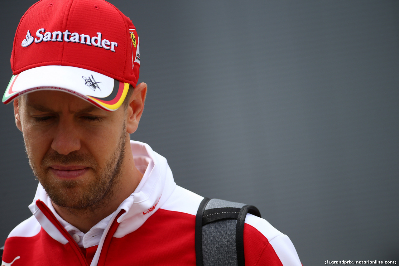 GP GRAN BRETAGNA, 07.07.2016 - Sebastian Vettel (GER) Ferrari SF16-H