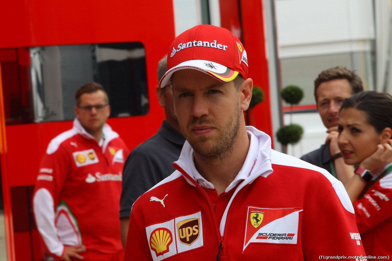 GP GRAN BRETAGNA, 07.07.2016 - Sebastian Vettel (GER) Ferrari SF16-H