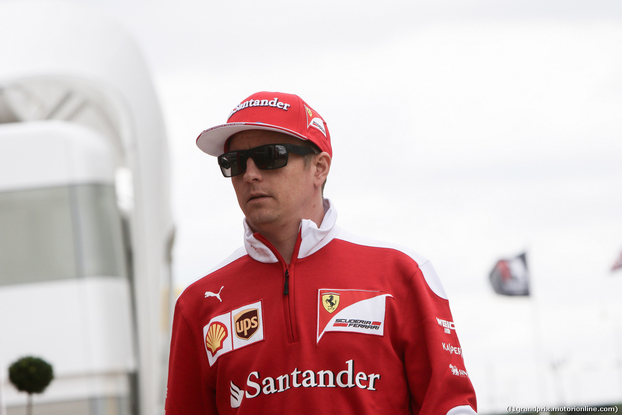 GP GRAN BRETAGNA, 07.07.2016 - Kimi Raikkonen (FIN) Ferrari SF16-H