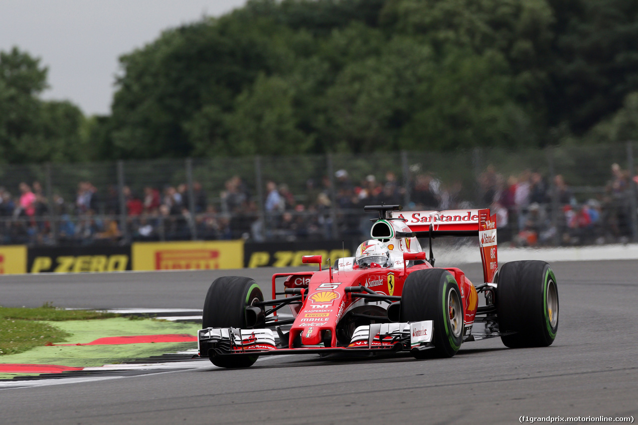 GP GRAN BRETAGNA, 09.07.2016 - Prove Libere 3, Sebastian Vettel (GER) Ferrari SF16-H