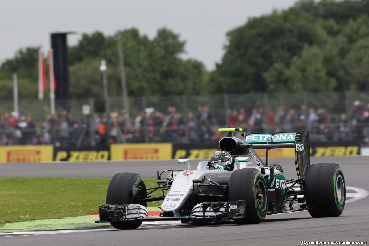 GP GRAN BRETAGNA, 09.07.2016 - Prove Libere 3, Nico Rosberg (GER) Mercedes AMG F1 W07 Hybrid