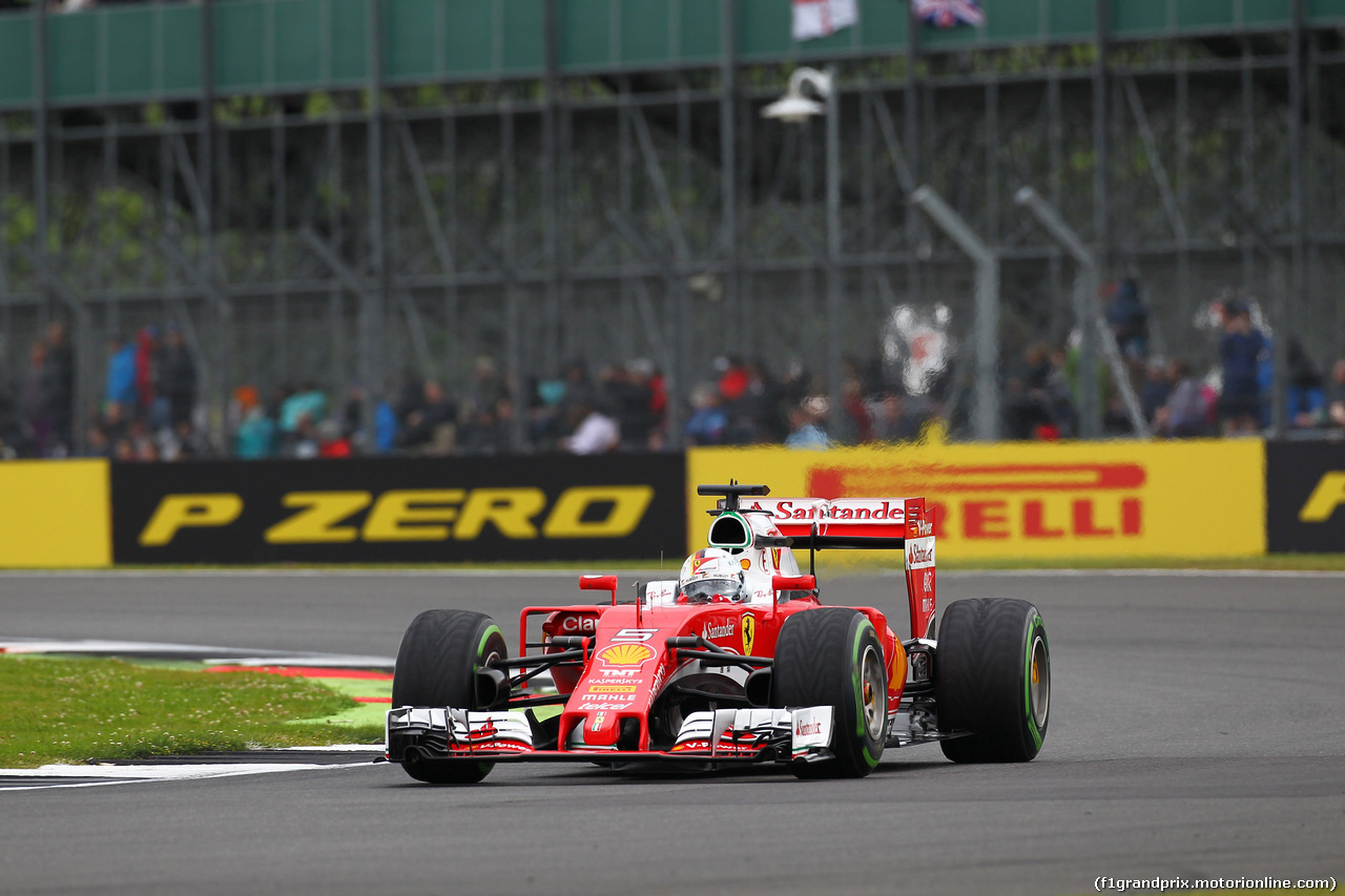 GP GRAN BRETAGNA, 09.07.2016 - Prove Libere 3, Sebastian Vettel (GER) Ferrari SF16-H