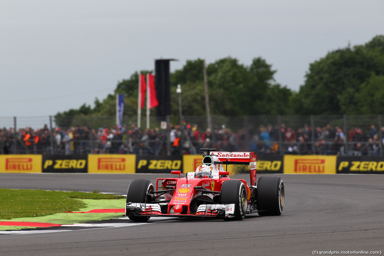 GP GRAN BRETAGNA, 09.07.2016 - Prove Libere 3, Sebastian Vettel (GER) Ferrari SF16-H