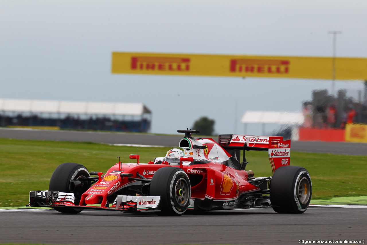 GP GRAN BRETAGNA, 09.07.2016 - Prove Libere 3, Sebastian Vettel (GER) Ferrari SF16-H