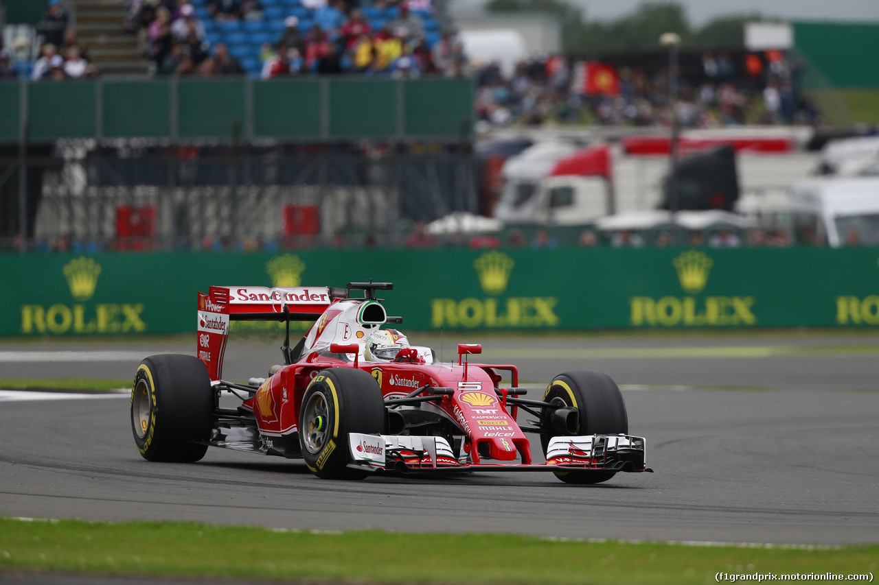 GP GRAN BRETAGNA, 09.07.2016 - Qualifiche, Sebastian Vettel (GER) Ferrari SF16-H