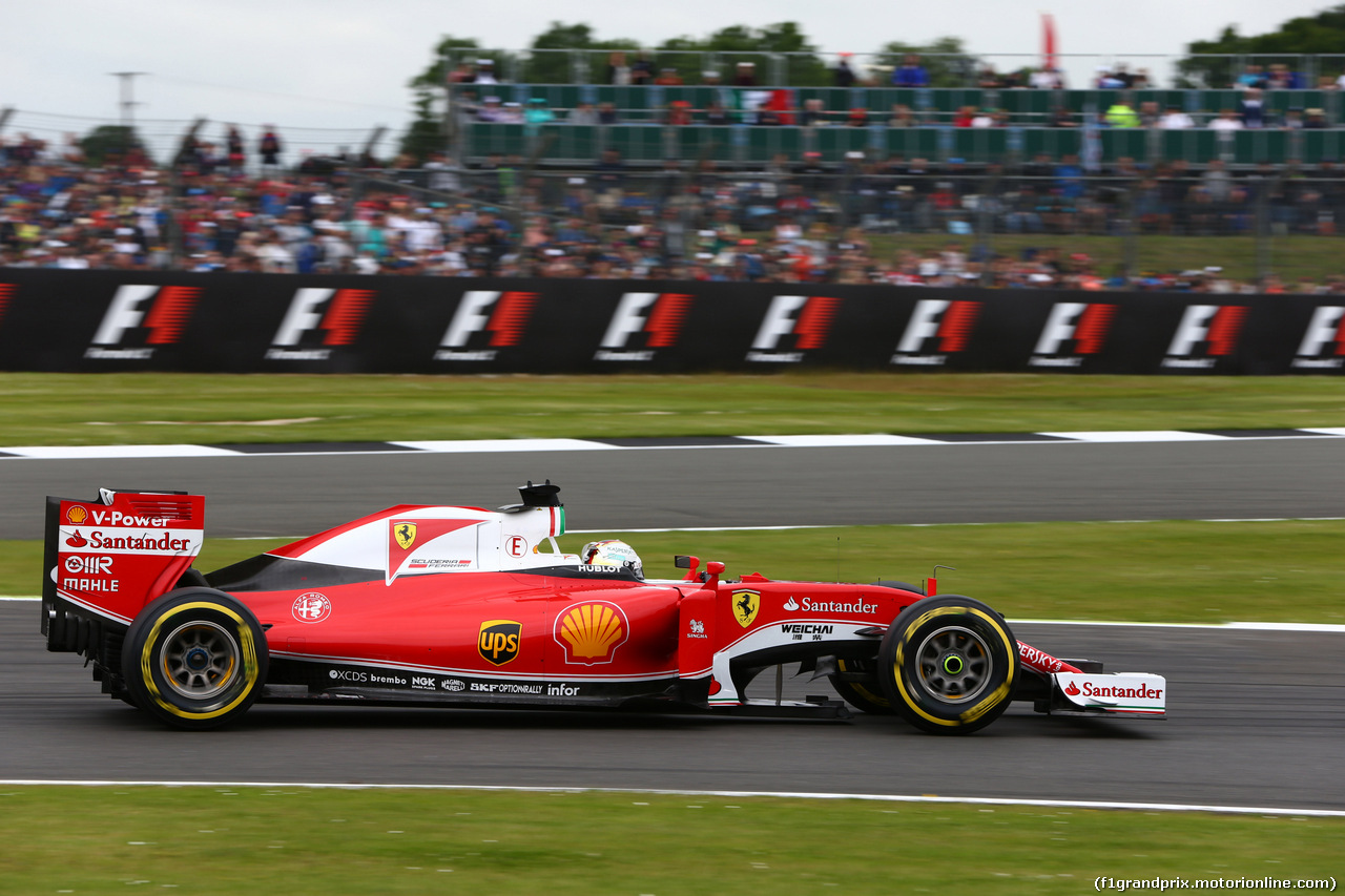 GP GRAN BRETAGNA, 09.07.2016 - Qualifiche, Sebastian Vettel (GER) Ferrari SF16-H