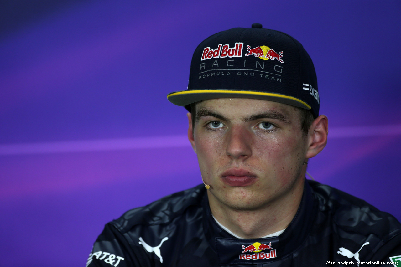 GP GRAN BRETAGNA, 09.07.2016 - Qualifiche, Conferenza Stampa, Max Verstappen (NED) Red Bull Racing RB12