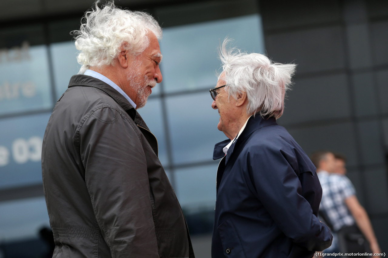 GP GRAN BRETAGNA, 09.07.2016 - Qualifiche, Enrique Scalabroni (ARG) e Bernie Ecclestone (GBR), President e CEO of FOM