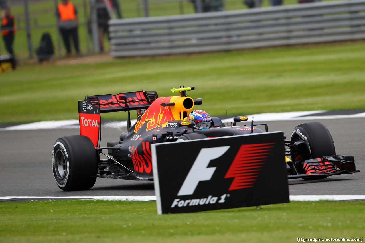 GP GRAN BRETAGNA, 08.07.2016 - Prove Libere 1, Max Verstappen (NED) Red Bull Racing RB12