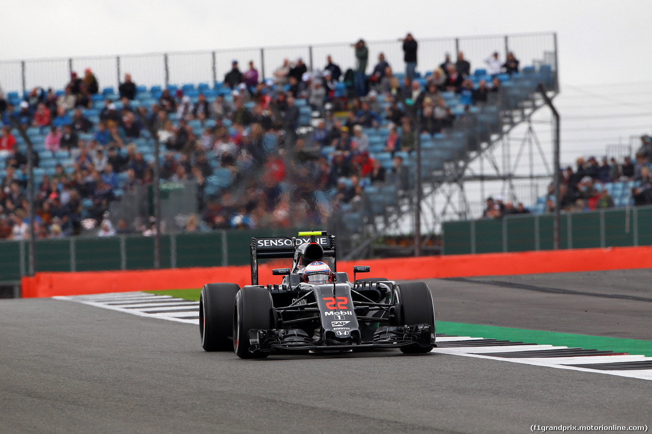 GP GRAN BRETAGNA, 08.07.2016 - Prove Libere 1, Jenson Button (GBR)  McLaren Honda MP4-31
