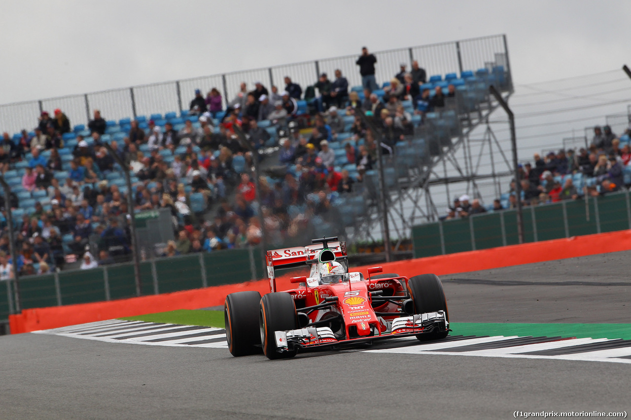 GP GRAN BRETAGNA, 08.07.2016 - Prove Libere 1, Sebastian Vettel (GER) Ferrari SF16-H