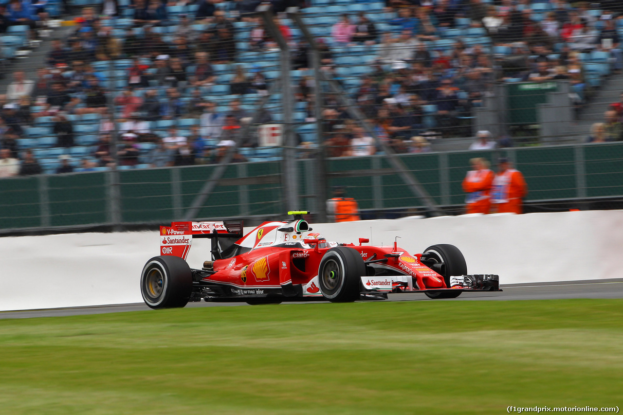GP GRAN BRETAGNA, 08.07.2016 - Prove Libere 1, Kimi Raikkonen (FIN) Ferrari SF16-H