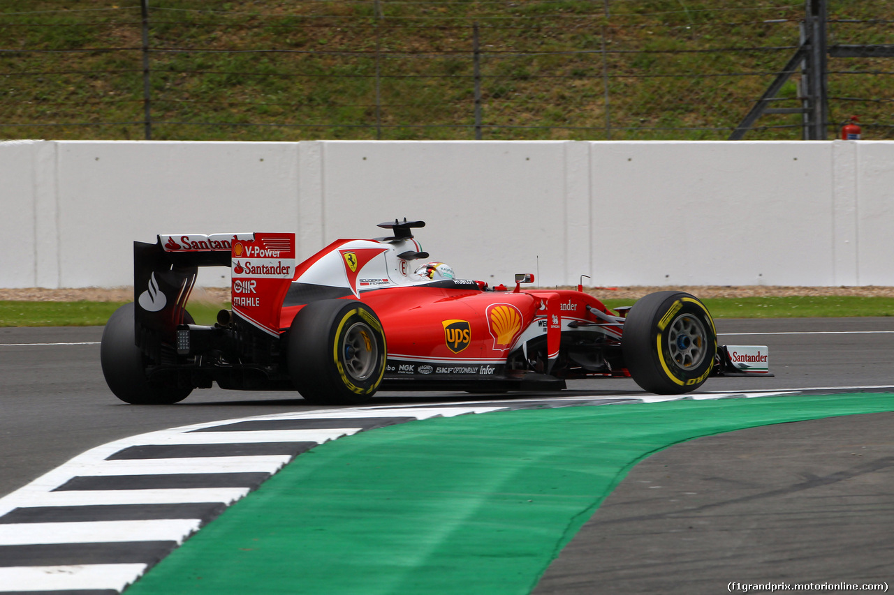 GP GRAN BRETAGNA, 08.07.2016 - Prove Libere 1, Sebastian Vettel (GER) Ferrari SF16-H