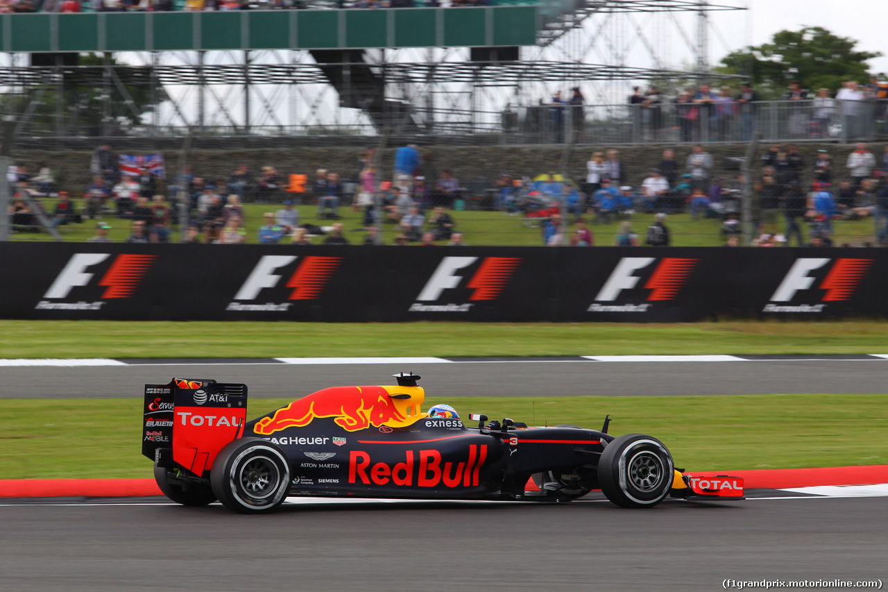 GP GRAN BRETAGNA, 08.07.2016 - Prove Libere 1, Daniel Ricciardo (AUS) Red Bull Racing RB12