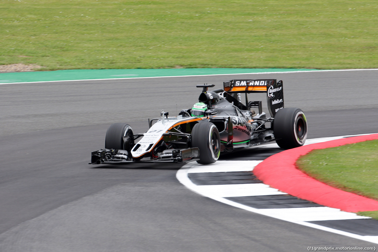 GP GRAN BRETAGNA, 08.07.2016 - Prove Libere 1, Nico Hulkenberg (GER) Sahara Force India F1 VJM09