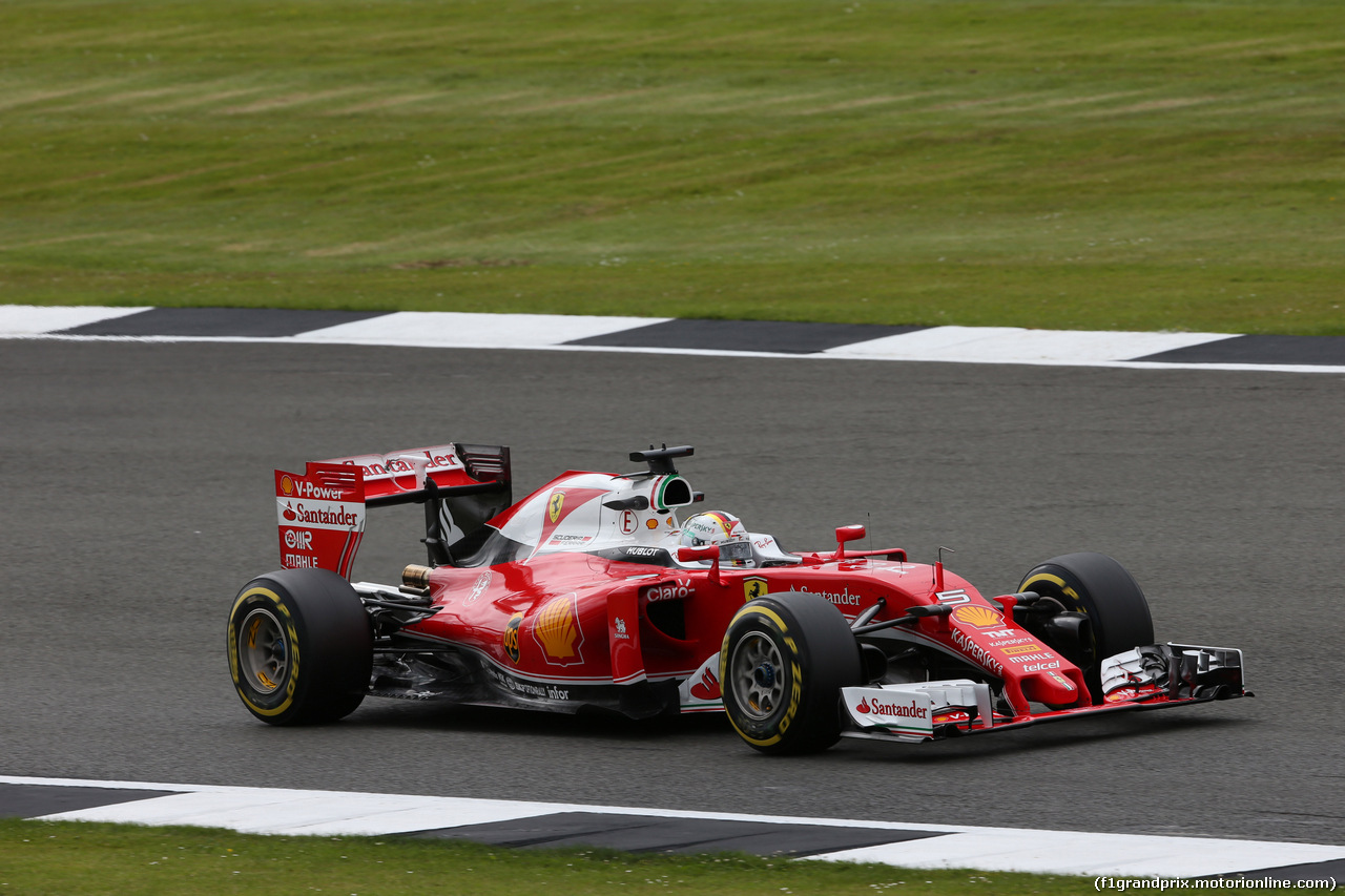 GP GRAN BRETAGNA, 08.07.2016 - Prove Libere 1, Sebastian Vettel (GER) Ferrari SF16-H
