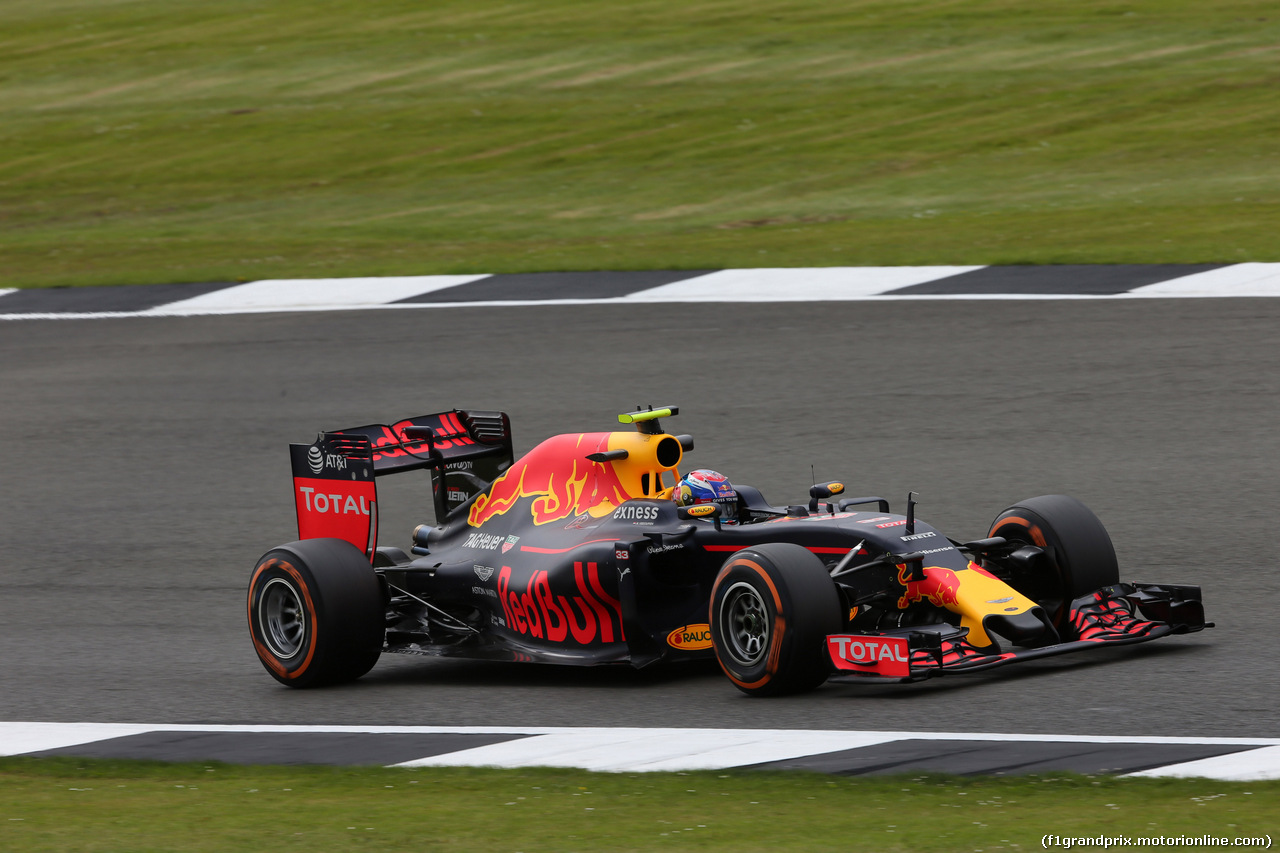 GP GRAN BRETAGNA, 08.07.2016 - Prove Libere 1, Max Verstappen (NED) Red Bull Racing RB12