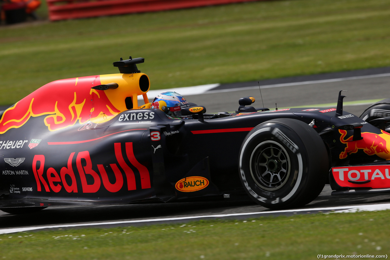 GP GRAN BRETAGNA, 08.07.2016 - Prove Libere 1, Daniel Ricciardo (AUS) Red Bull Racing RB12