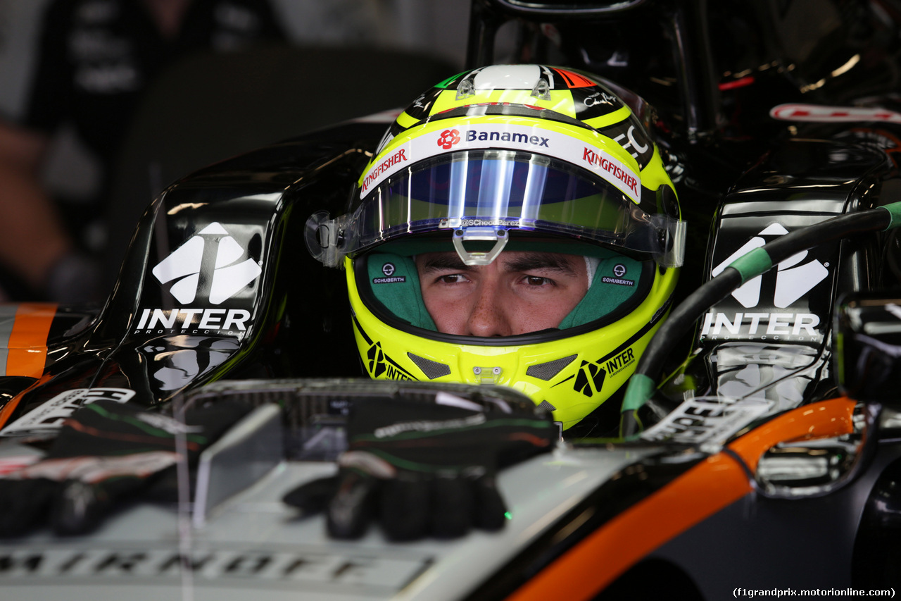GP GRAN BRETAGNA, 08.07.2016 - Prove Libere 1, Sergio Perez (MEX) Sahara Force India F1 VJM09