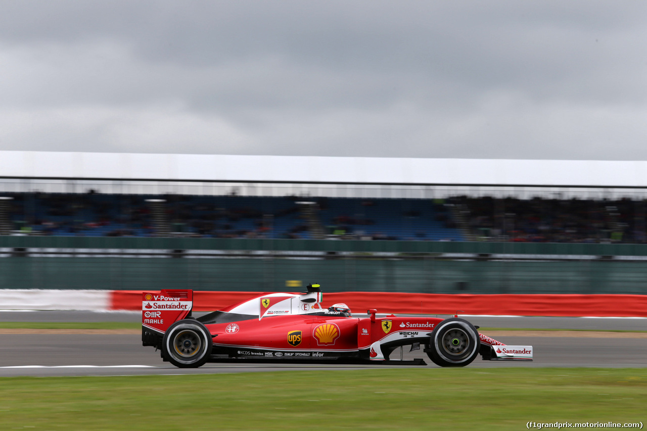 GP GRAN BRETAGNA, 08.07.2016 - Prove Libere 1, Kimi Raikkonen (FIN) Ferrari SF16-H