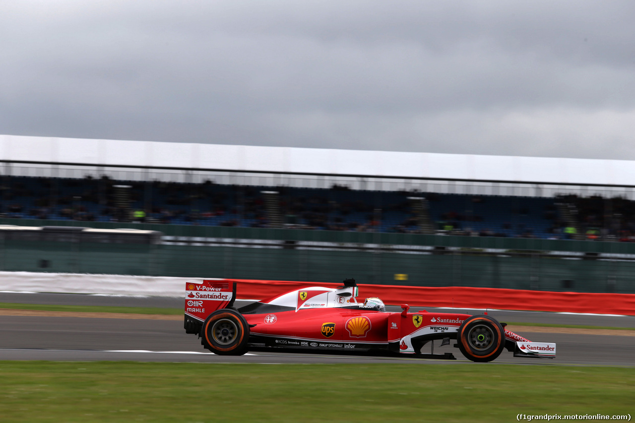 GP GRAN BRETAGNA, 08.07.2016 - Prove Libere 1, Sebastian Vettel (GER) Ferrari SF16-H